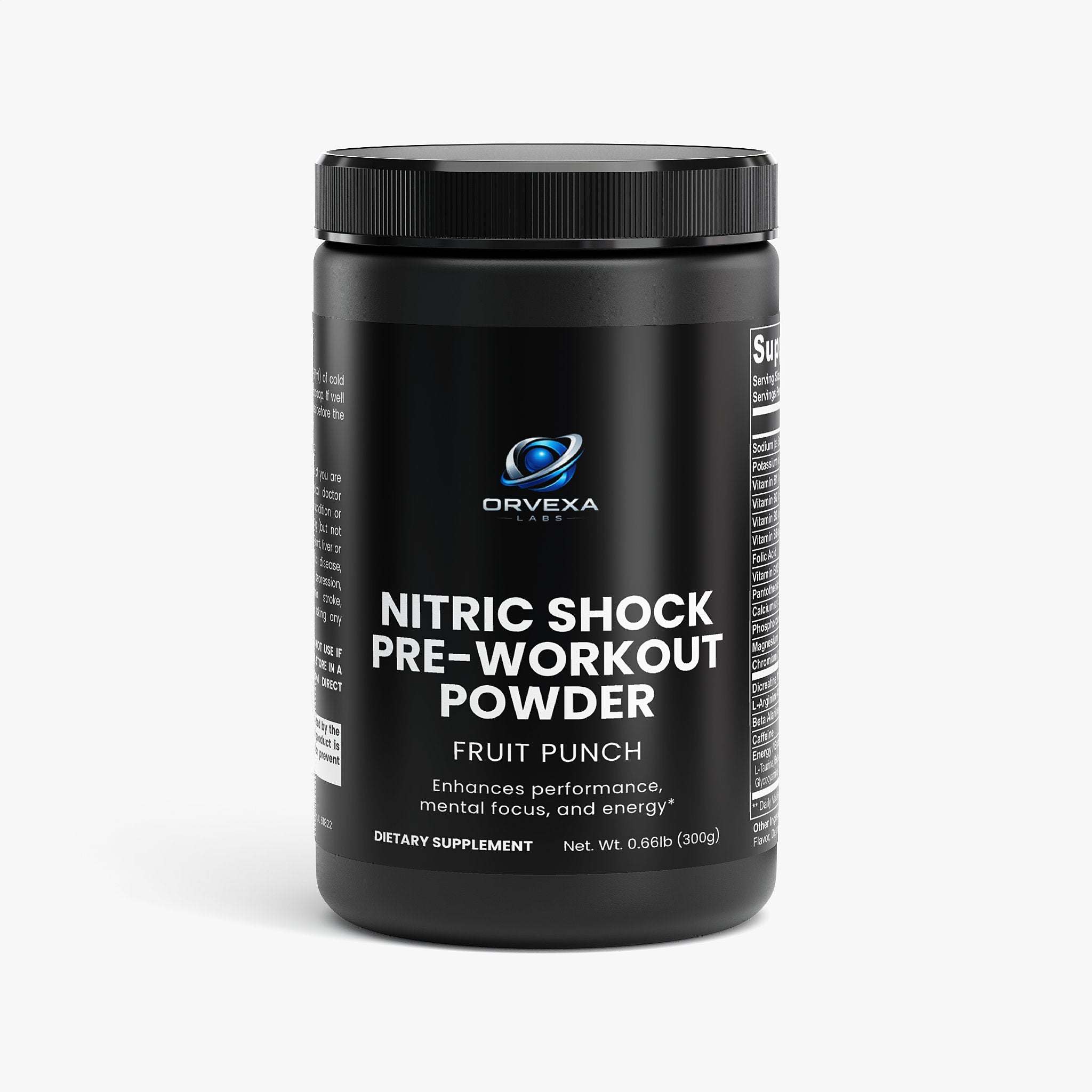 Orvexa Labs - Nitric Shock Pre-Workout Powder (Fruit Punch)