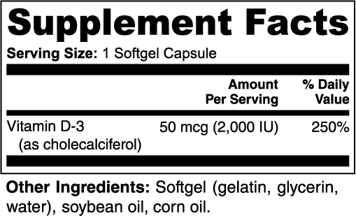 Orvexa Labs - Vitamin D3 2,000 IU
